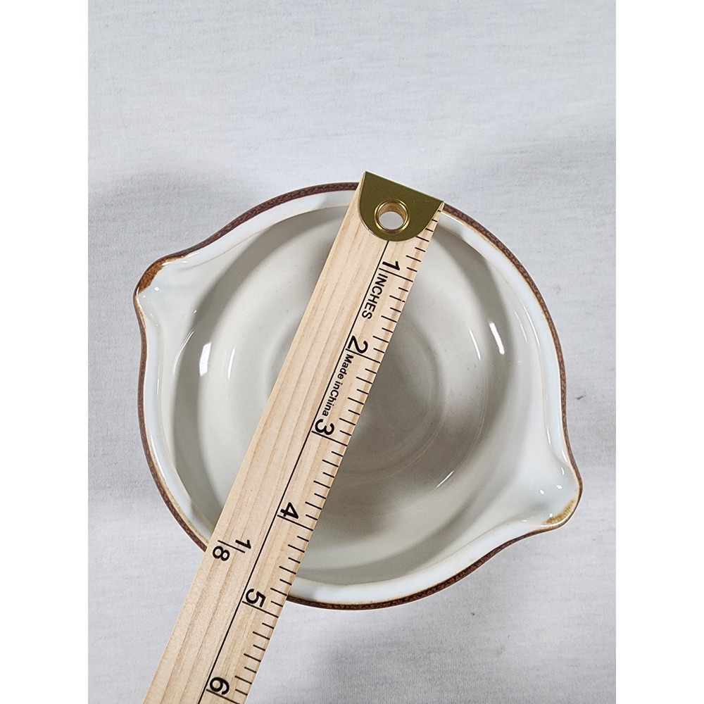 Mikasa Natural Beauty C9000 Gravy Bowl Dual Double Spout Speckled 1970s Japan - Picture 7 of 9